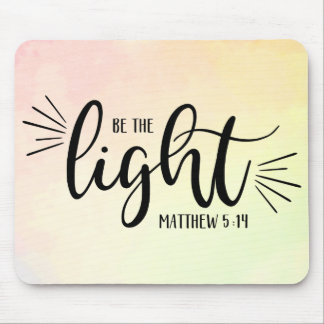 Wees het licht Matthew 5:14-Muismat Muismat