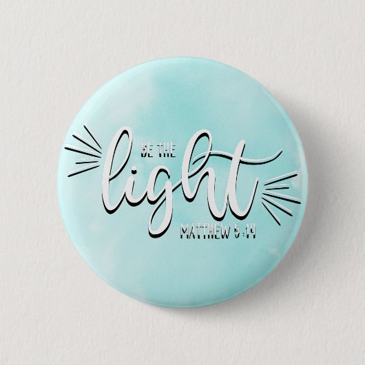 Wees het licht Matthew 5:14 Ronde Button 5,7 Cm (Voorkant)