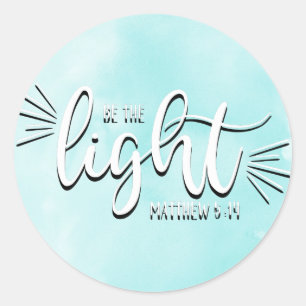 Wees het licht Matthew 5:14 Ronde Sticker