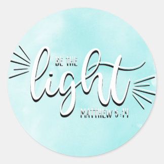 Wees het licht Matthew 5:14 Ronde Sticker