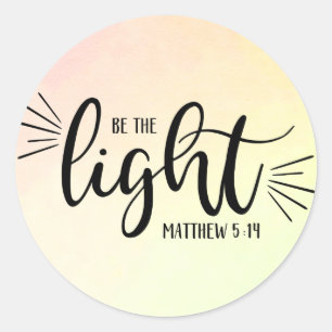 Wees het licht Matthew 5:14 Ronde Sticker