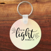 Wees het licht Matthew 5:14 Sleutelhanger (Voorkant)