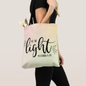Wees het licht Matthew 5:14 Tote Bag (Dichtbij)