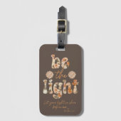 Wees het Licht met Bijbelvers Bagagelabel (Voorkant (verticaal))