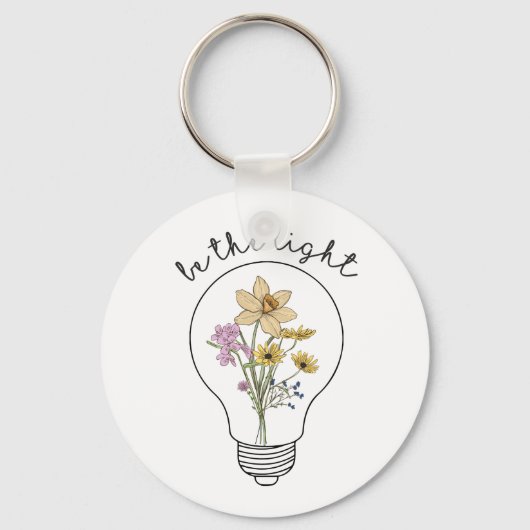Wees het licht | Positieve Inspirerend prijsopgave Sleutelhanger (Voorkant)