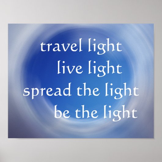 Wees het licht poster (Voorkant)