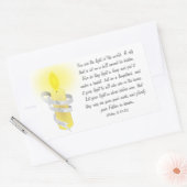 Wees het licht rechthoekige sticker (Envelop)