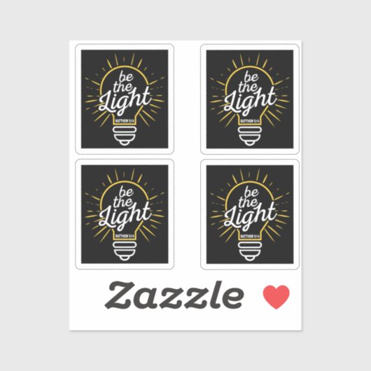 Wees het licht sticker (Vel)