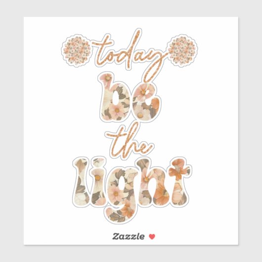 Wees het licht sticker (Vel)