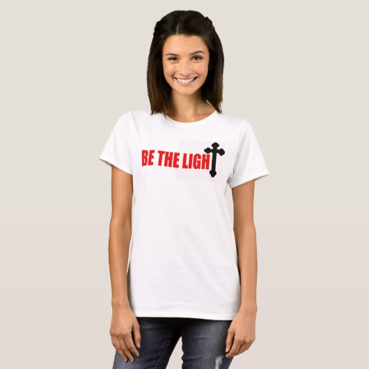 Wees het licht t-shirt (Voorkant volledig)