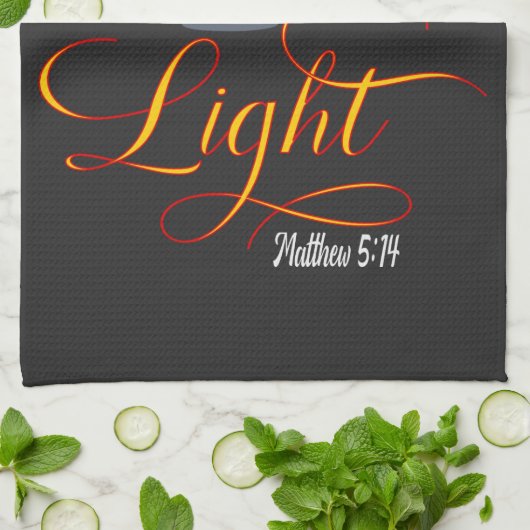 Wees het licht theedoek (Gevouwen)