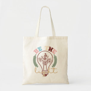 Wees het licht tote bag