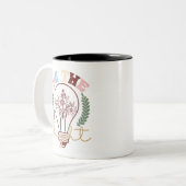 Wees het licht tweekleurige koffiemok (Voorkant links)