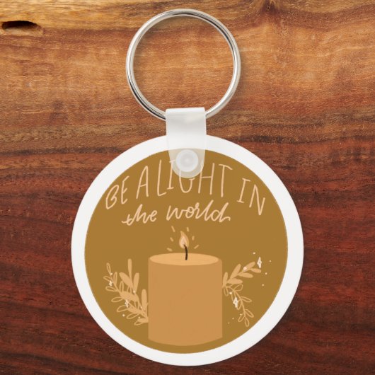 Wees het licht van de wereld sleutelhanger (Voorkant)