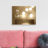 Wees het lichte Citaat Canvas Afdruk (Insitu (Woonkamer))