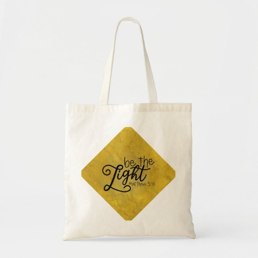 Wees het lichte Citaat Tote Bag (Voorkant)