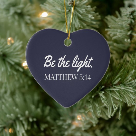 Wees het lichtmathew 5:14 bijbelvak keramisch ornament (Boom)