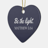 Wees het lichtmathew 5:14 bijbelvak keramisch ornament (Links)