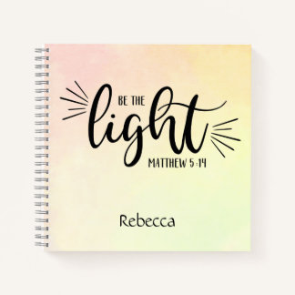 Wees het Light Matthew 5:14 Eigen tijdschrift Notitieboek