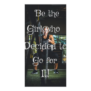 Wees het meisje... Motivatie poster