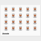 WEES HET MONSTER RONDE STICKER (Vel)