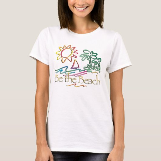 Wees het strand t-shirt (Voorkant)