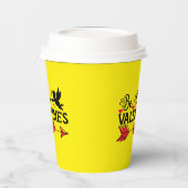 Wees het T-shirt van mijn Valentijns Papieren Bekers (Links)