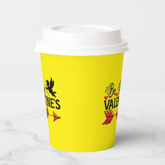 Wees het T-shirt van mijn Valentijns Papieren Bekers (Links)