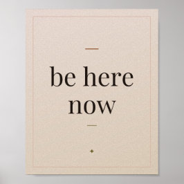 Wees Hier Nu Boho Terracotta Zon Kunstprint Poster