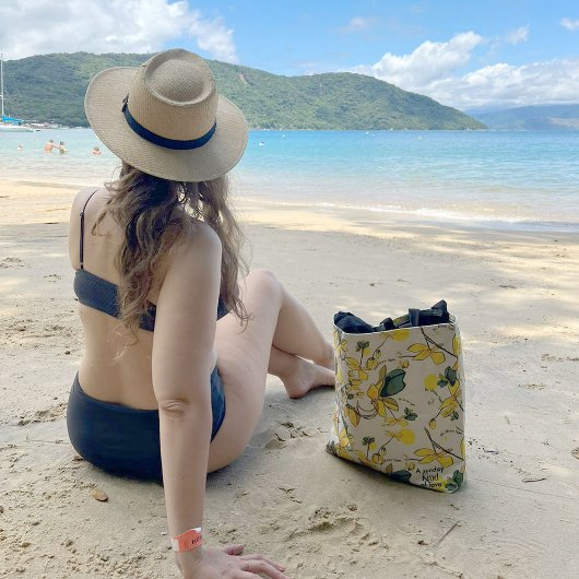 Wees hier nu een felgele canvas tas