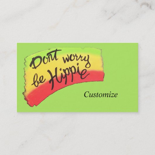 Wees Hippie Thunder_Cove Visitekaartje (Achterkant)