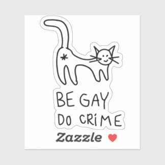 Wees homoseksueel Do Crime sticker