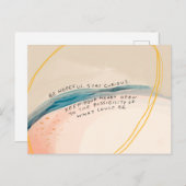 Wees hoopvol. Blijf nieuwsgierig. Briefkaart (Voorkant / Achterkant)