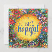 Wees hoopvolle bloemenaanmoediging  inspiratie (Voorkant)