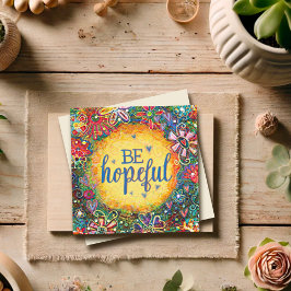 Wees hoopvolle bloemenaanmoediging  inspiratie