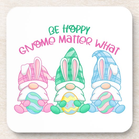 Wees hoppy gnoom materie wat op een bier onderzetter (Voorkant)