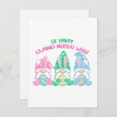 Wees Hoppy Kabouter Maakt Niet Uit Feestdagenkaart (Voorkant / Achterkant)