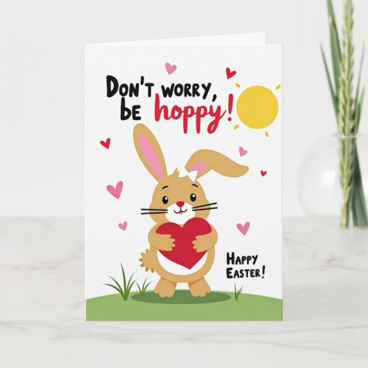 Wees Hoppy Lente Kaart (Voorkant)