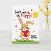 Wees Hoppy Lente Kaart (Gele Bloem)