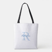 Wees Humble en Sind Monogram op de rug Tote Bag (Achterkant)