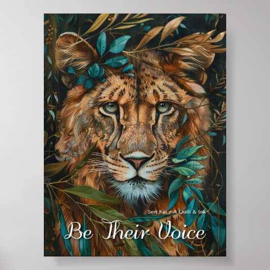 Wees hun stem met woorden Afdrukken & Downloadbaar Poster (Voorkant)