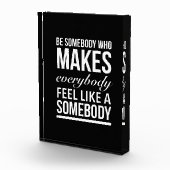 Wees iemand die iedereen het gevoel geeft fotoblokken (Rechts)