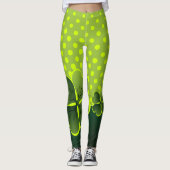 Wees Iers voor een Dag -Shamrock & Polka-Stippen - Leggings (Voorkant)