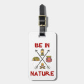 Wees in de natuur bagagelabel (Voorkant verticaal)