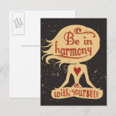 Wees in harmonie met jezelf 2 briefkaart (Voorkant / Achterkant)