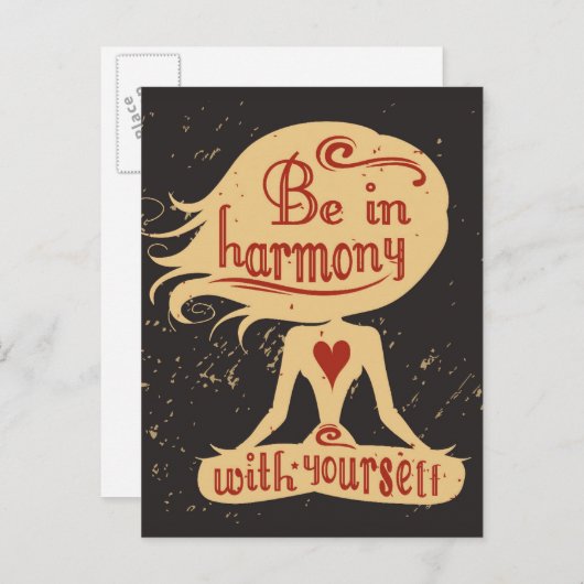 Wees in harmonie met jezelf 2 briefkaart (Voorkant / Achterkant)