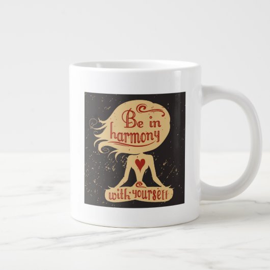 Wees in harmonie met jezelf 2 grote koffiekop (Rechts)
