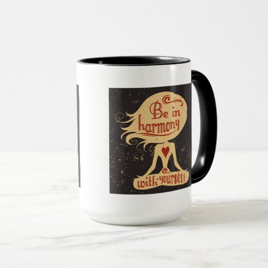 Wees in harmonie met jezelf 2 mok (Voorkant rechts)