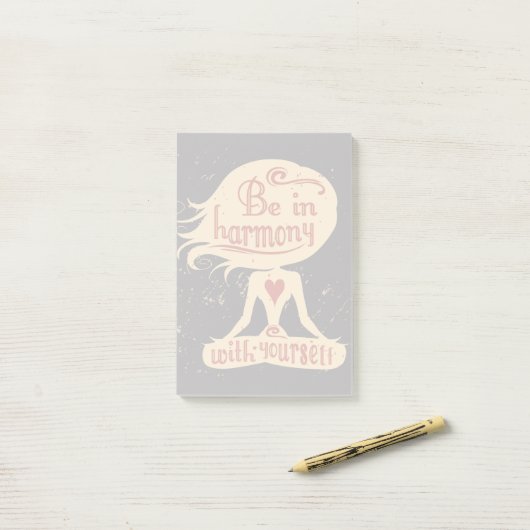 Wees in harmonie met jezelf 2 post-it® notes (Op bureau)