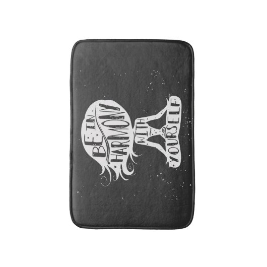 Wees in harmonie met jezelf badmat (Voorkant Verticaal)